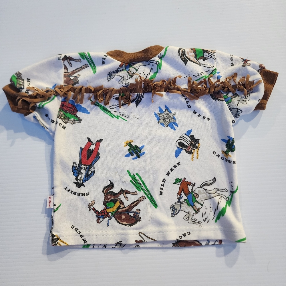 Vintage Milton Funwear Cowboy Outfit, Wild West Pajamas - Picture 4 of 6